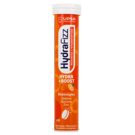 hydrafizz,hydrafizz hydra + boost,Hydrafizz Hydra Boost,UPSA Hydra Boost,hydratation,complément énergie,booster hydratation,anti-fatigue,solution anti-fatigue sans sucre,complément vitamines et minéraux,boisson énergisante légère,hydratation et énergie,hydrafizz caféine naturelle,regain d’énergie rapide,que prendre en cas de fatigue passagère,booster naturel sans sucre pour adulte,hydrafizz hydra boost avis et bienfaits,complément hydratation + vitamines UPSA,fatigue et déshydratation que faire,solution hydratante énergisante pour sportifs