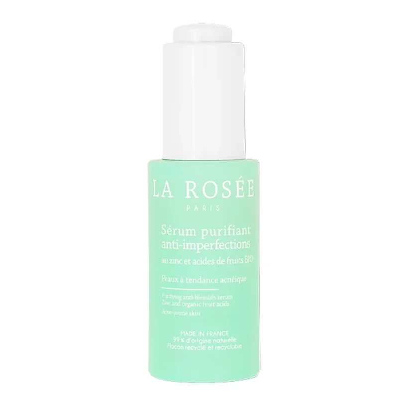 La rosée,sérum purifiant,sérum anti-imperfections,sérum La Rosée,sérum peaux grasses,soin imperfections visage,sérum zinc,sérum acide de fruit,sérum pores dilatés,sérum naturel anti-acné,sérum peau mixte à grasse,cosmétique bio visage,sérum visage La Rosée,soin visage non comédogène,sérum pour resserrer les pores,sérum matifiant naturel,soin bio imperfections,zinc acné visage,acides de fruits bio peau,traitement naturel peaux à problèmes,soin anti-acné naturel