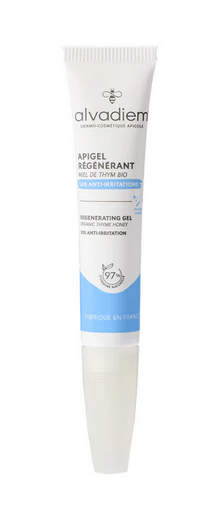 gel régénérant peau,soin apaisant cutané,soulager gerçures et engelures,gerçures,engelures,peau irritée réparation,soin naturel peau abîmée,apaiser rougeurs et irritations,régénérant bio au miel de thym,aloe vera soin peau sensible,soin réparateur cuticules et mains,soin hydratant et réparateur naturel,acheter gel régénérant peau,Alvadiem Apigel à petit prix,Alvadiem,Alvadiem Apigel,soin naturel réparateur efficace,solution pour mains abîmées et gerçures
