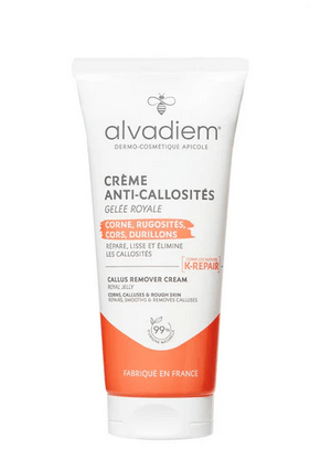crème anti-callosités,éliminer callosités pieds,soin corne et durillons,peau sensible pieds,gelée royale anti-callosités,crème kératolytique pieds,soin pieds secs et abîmés,éliminer durillons naturellement,acheter crème anti-callosités,meilleur soin pieds corne,Alvadiem crème pieds,Alvadiem,solution callosités et durillons,soin efficace pieds sensibles,callosités,durillons