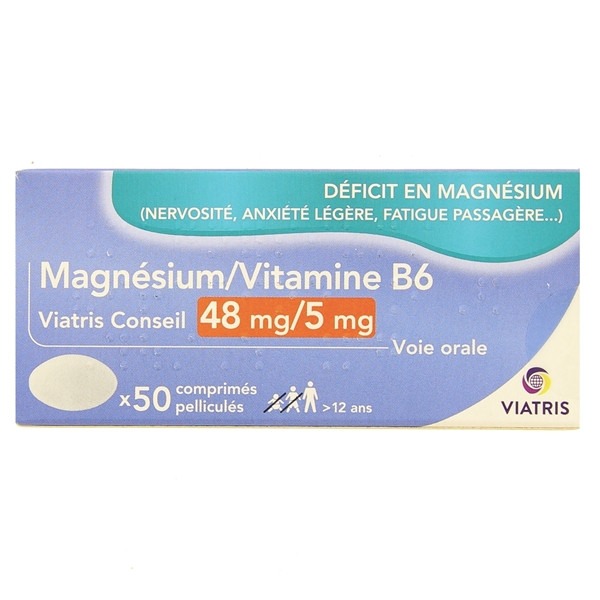 Magnesium 48 mg/Vitamine B6 5 mg